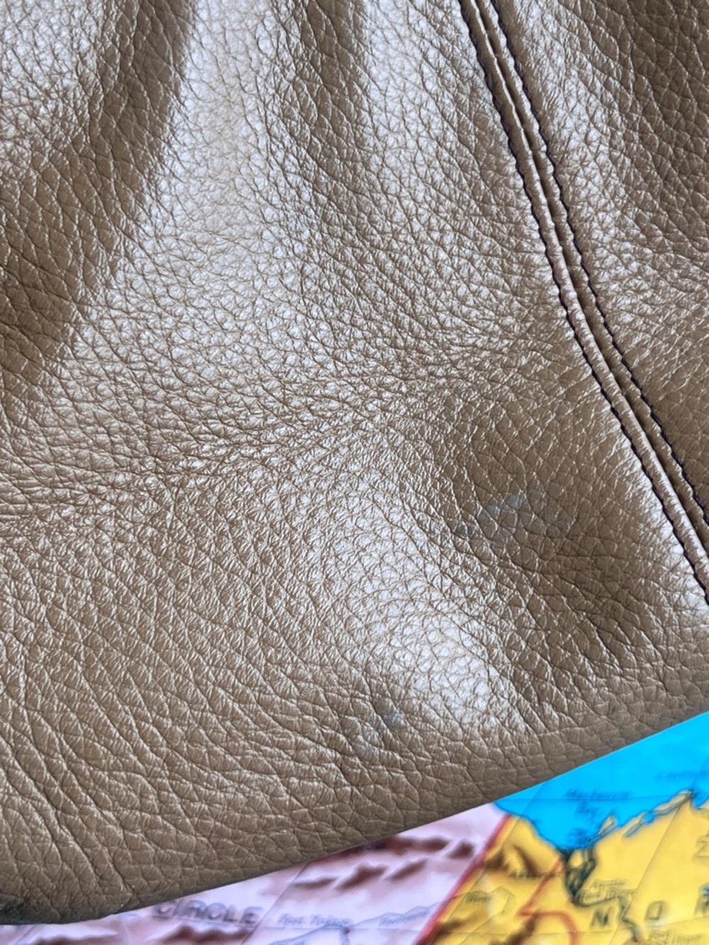 Etienne Aigner Tan Pebbled Leather Shoulder Bag with Buckle Accent - Picture 7 of 14
